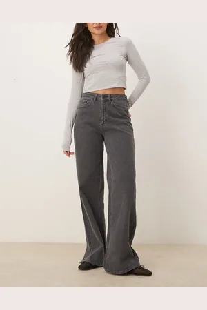 VILA – Freya – Denim-Jeans in mit hoher Taille und weitem Bein