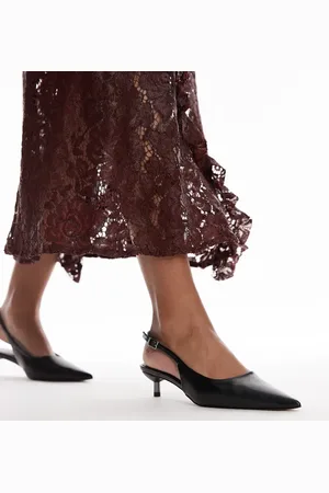Topshop – Ellie – Pumps in mit Fersenriemen und mittelhohem Absatz