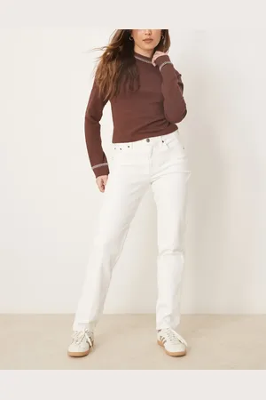 Abercrombie & Fitch – Straight Jeans in mit mittelhohem Bund