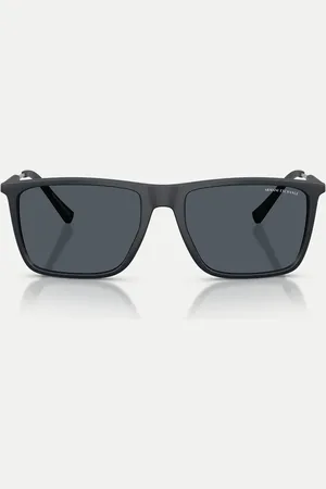 Armani Exchange – Eckige Sonnenbrille in mattem mit grauen Gläsern
