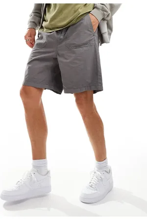 SELECTED – Ripstop-Shorts in Hellgrau mit lockerem Schnitt