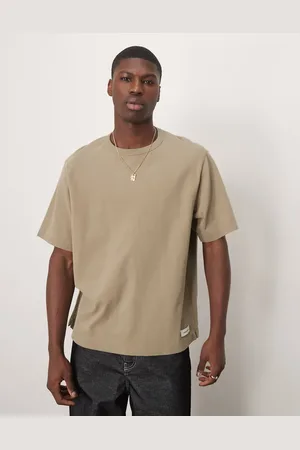 Abercrombie & Fitch – Jocktag – Hochwertiges, schweres T-Shirt in Grün mit Logo