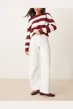 JDY – Jeans in mit weitem Bein und hohem Bund