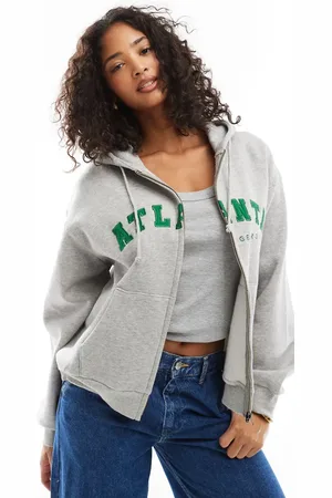 Daisy Street – Oversize-Kapuzenpullover in mit „Atlanta“-Print