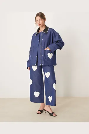 Sister Jane – Jacke in Jeansblau mit Herzstickerei, Kombiteil