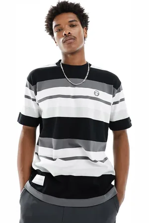 A Bathing Ape AAPE BY A BATHING APE – Kastiges T-Shirt in mehreren Farben mit Streifen