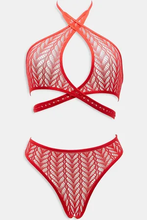 Ann Summers – Ethralling – Set in mit offenem Schritt und Schnür-Detail