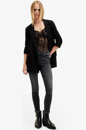 AllSaints – Miller – Push-up-Jeans in verwaschenem