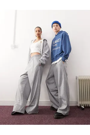 Reclaimed – Weit geschnittene Unisex-Jogginghose in meliertem