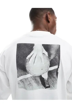Only & Sons – Kastiges langärmliges Shirt in mit Basketball-Rückenprint