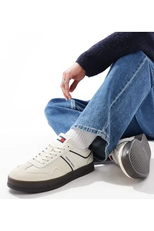 Tommy Hilfiger – Greenwich – Sneaker in Wollweiß und Blau