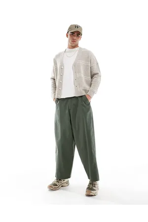 ASOS – Weite Oversize-Chinohose in Khaki