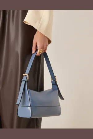 ASOS – Schultertasche zum Aufklappen in mit Riemen mit zwei Schnallen