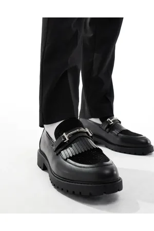 ASOS – Loafer in mit dicker Sohle und Kunstpelz
