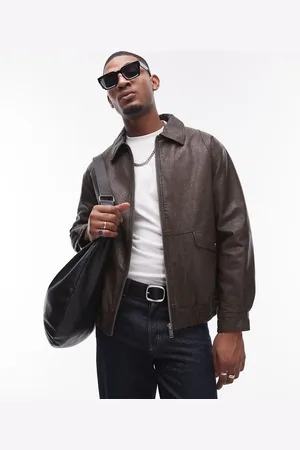 Topman – Harrington-Jacke aus Kunstleder in
