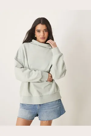 ASOS – Schweres, hochgeschlossenes Sweatshirt in verwaschenem