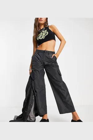 Reclaimed Inspired – Gerade geschnittene Cargohose in im Stil der 00er mit niedrigem Bund