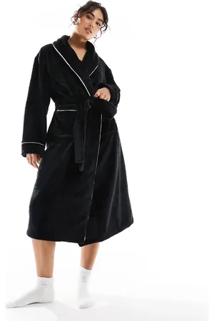 ASOS – Hochwertiger superweicher Midi-Bademantel aus Fleece in