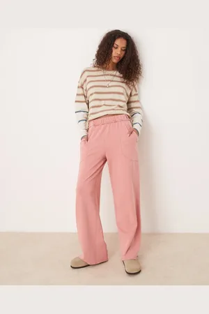 Free People – Weit geschnittene Lounge-Hose in Rosé