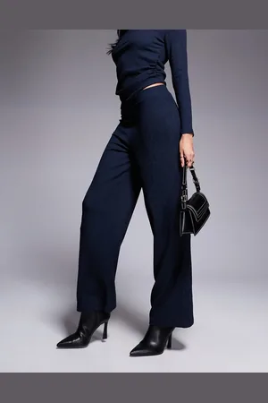 River Island – Strukturierte Hose in mit weitem, lockerem Schnitt