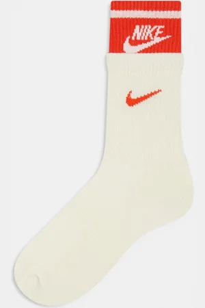 Nike – Gepolsterte Crew-Socken in Cremeweiß