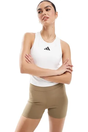adidas Adidas Training – Power – BH-Tanktop in mit Ringerrücken und 3 Streifen