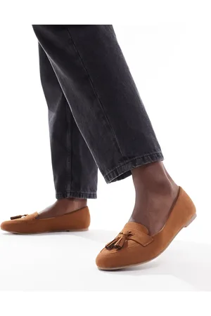 New Look – Loafer in Hellbraun mit Quasten