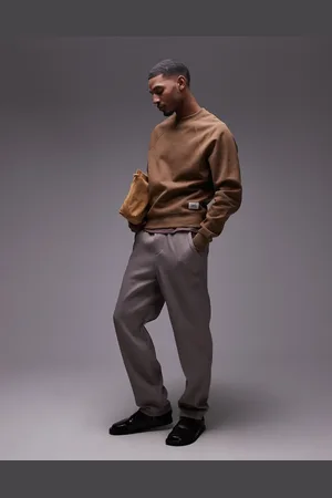 MANGO – Sweatshirt in Hellbraun mit Rundhalsausschnitt
