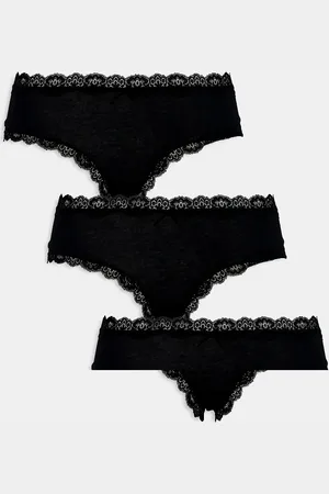 Pieces® – 3er-Pack hüfthohe Slips in mit tiefem Schnitt