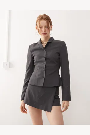 Weekday – Layton – Eleganter Skort in Dunkelgrau, Kombiteil