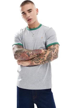 Farah – Groves – Ringer-T-Shirt in und Grün