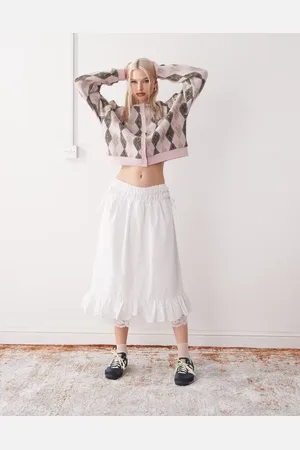 Reclaimed – Western-Cowgirl-Midirock in mit Spitze