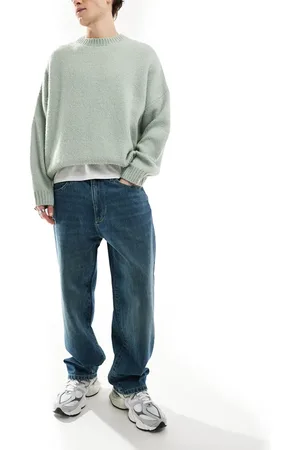 Pull&Bear – Locker geschnittene Jeans in Denim
