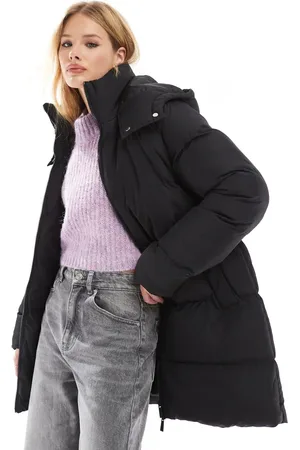 Threadbare – Mittellanger Puffermantel in