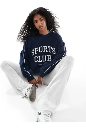4th & Reckless – Oversize-Sweatshirt in mit „Sports Club“-Logostickerei