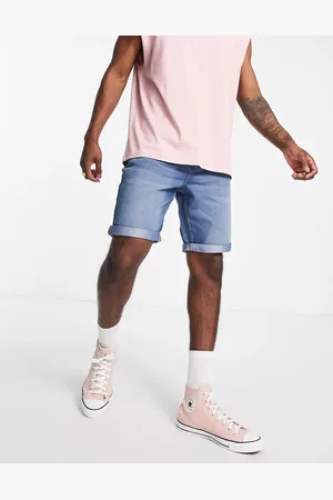 Threadbare – Jeansshorts in hellblauer Waschung