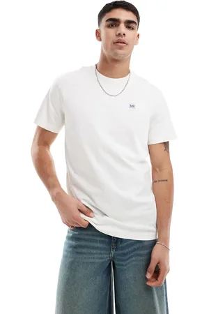 Lee – Lässig geschnittenes Workwear-T-Shirt in Wollweiß