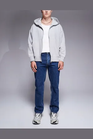 Hugo Blue – Jonah – Gerade geschnittene Jeans in Mittelblau