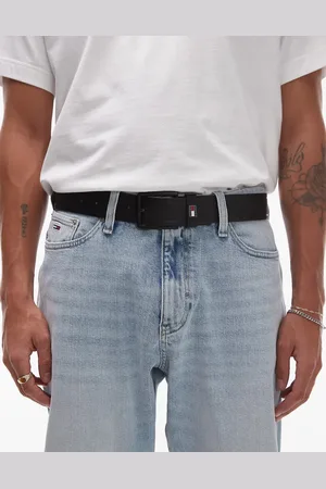 Tommy Hilfiger – Elevated – Ledergürtel in mit Flaggen-Logo, 3,5 cm