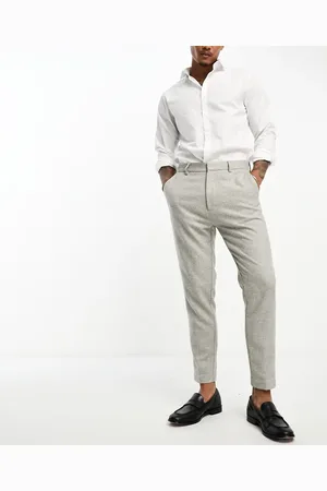 ASOS – Schmal zulaufende, elegante Hose in mit feiner Struktur