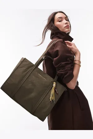 Bimba y Lola – Große Shopper-Tasche aus Nylon in Khaki