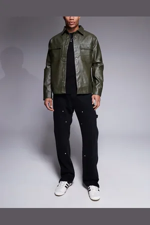 The Couture Club – Carpenter-Jeans in schwarzer Waschung mit Nietendesign
