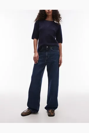 ARKET – Coral – Baggy-Jeans in dunkelblauer Waschung mit hohem Bund