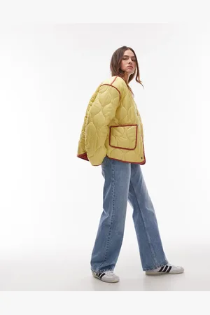 Topshop – Steppjacke in mit kontrastierender Paspelierung