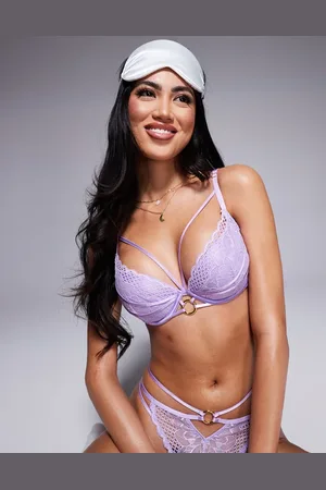 Ann Summers – Compelling – Wattierter BH in Flieder mit tiefem Ausschnitt