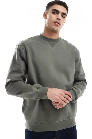 ASOS – Premium – Schweres Oversize-Sweatshirt in Khaki, 400 g/m²