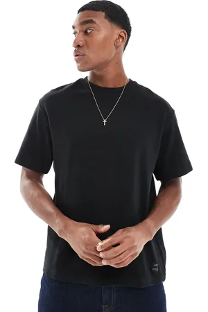 Pull&Bear – T-Shirt aus strukturiertem Ottomanstoff in