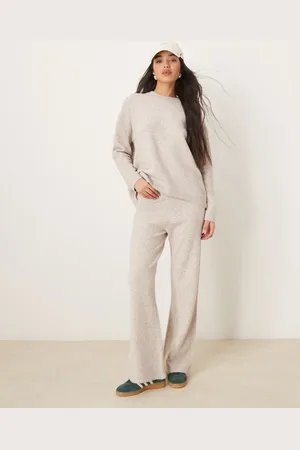 New Look – Hose aus Strick in Hellbeige, Kombiteil