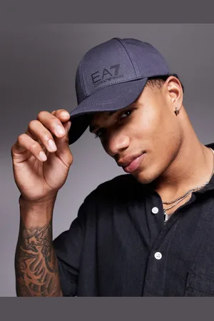 EA7 Armani – – Baseballkappe in Dunkelgrau mit Logo