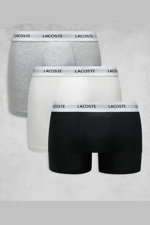 Lacoste – 3er-Pack eng geschnittene Boxershorts in verschiedenen Farben mit weißem Bund